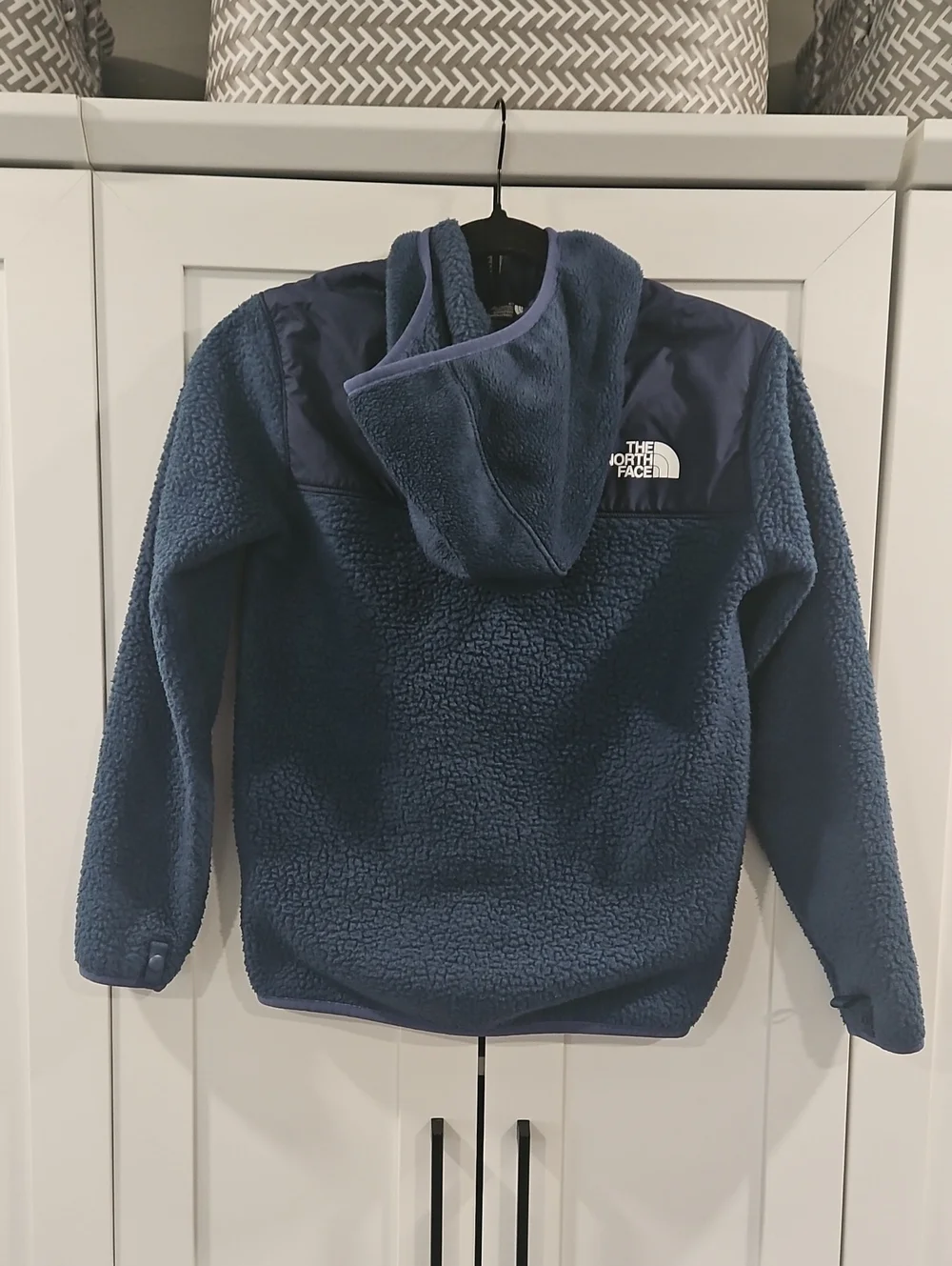 The North Face Boys Fleece Mash Up Jacket.  Size Large (12). Navy Blue.